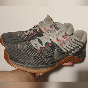 Nike Gray and Red Athletic Shoes